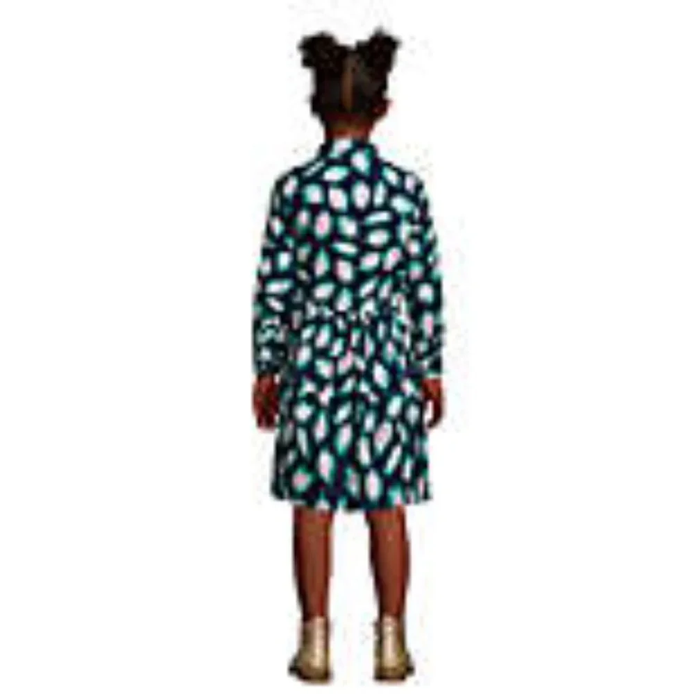 Lands' End Girls Long Sleeve Tie Front Flannel Dress / NWOT / XS